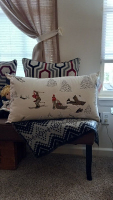 Alpine Chalet, Ski The Travelers Collections NWT Pillow Cover Winter Season