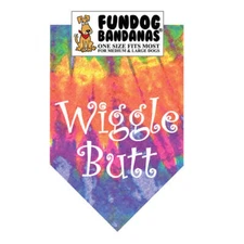 Wiggle Butt Bandana Fundog Triangle Bandana For Medium & Large Dogs One Size