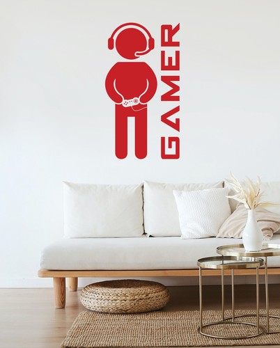 Computer Gamer – Gaming Kids Bedroom PC Xbox PS Wall Art Vinyl Decal Sticker - Picture 37 of 126