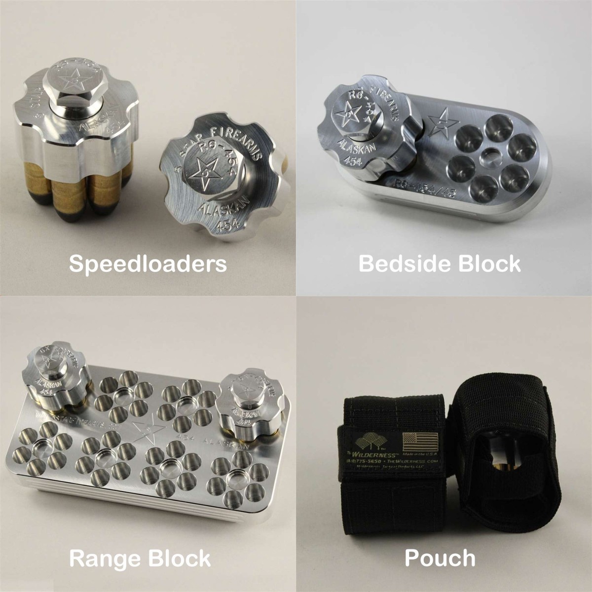 R6-454 [6-Shot .454] Speedloader, Block, or Pouch - for Alaskan or