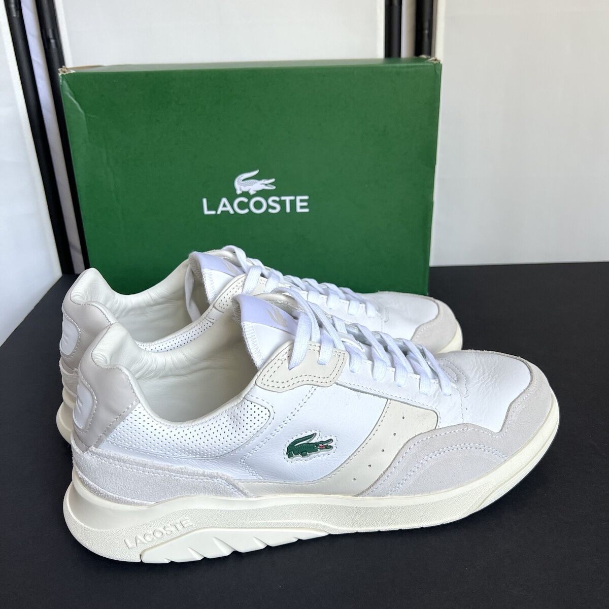 Buy Lacoste Mens Green Game Advance Luxe Trainers from Next USA