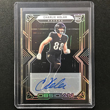 2022 Obsidian Charlie Kolar Rookie Signatures Auto Silver 96/199