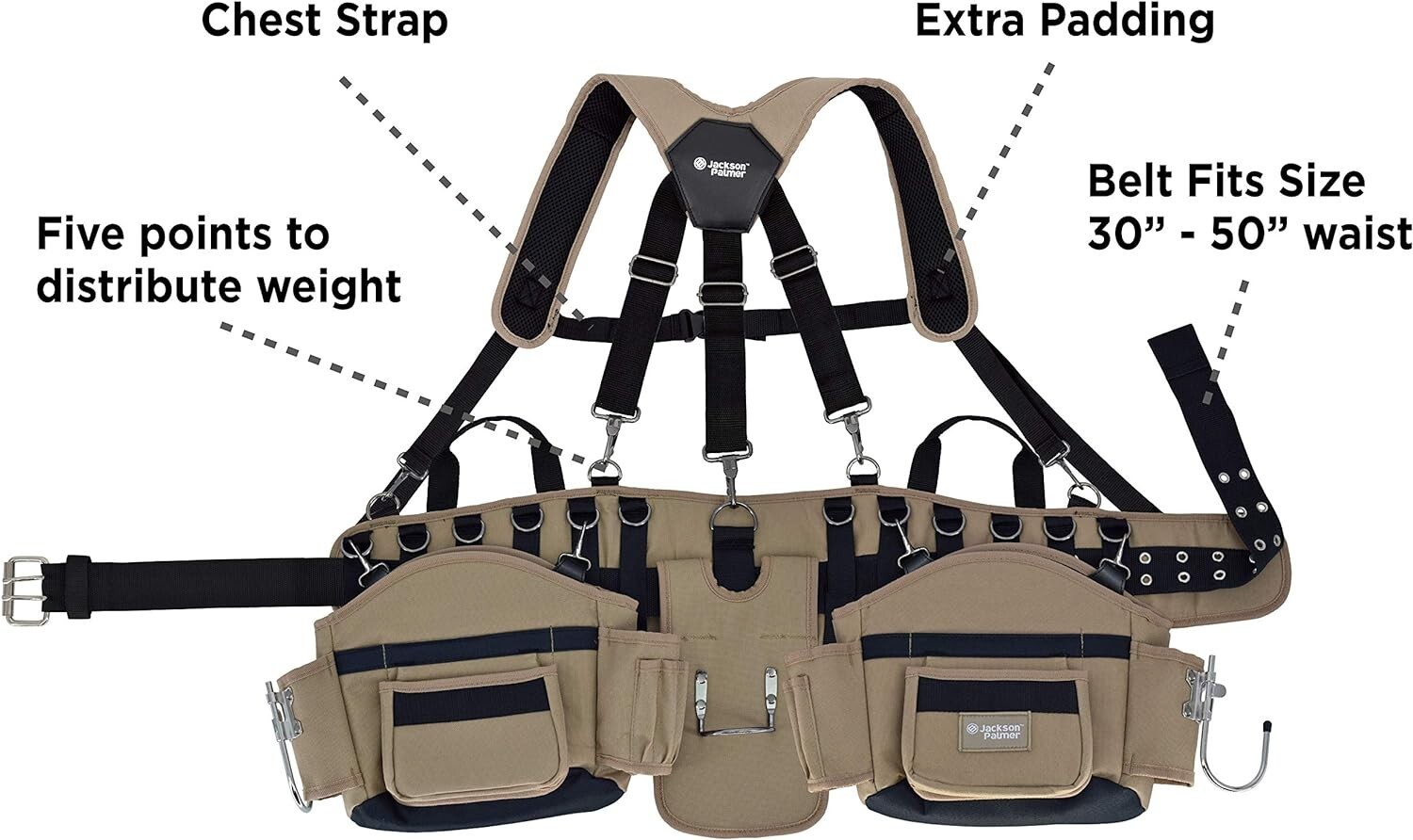 Jackson Palmer Professional ComfortRig Tool Belt With Suspenders