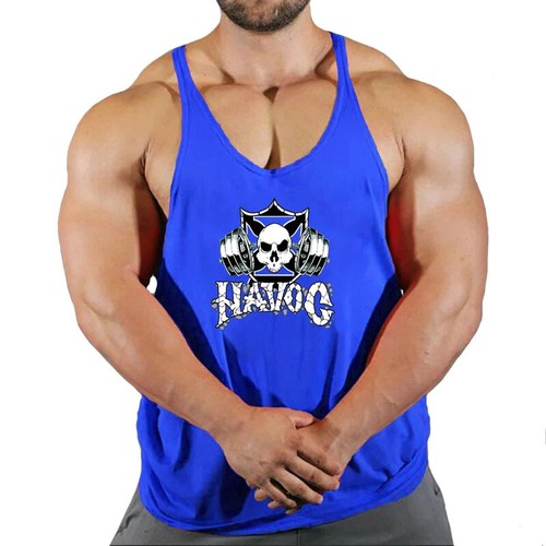 Herren Tank Top Bodybuilding Gym Workout Fitness Baumwolle Ärmellos Stringer Weste - Bild 31 von 38