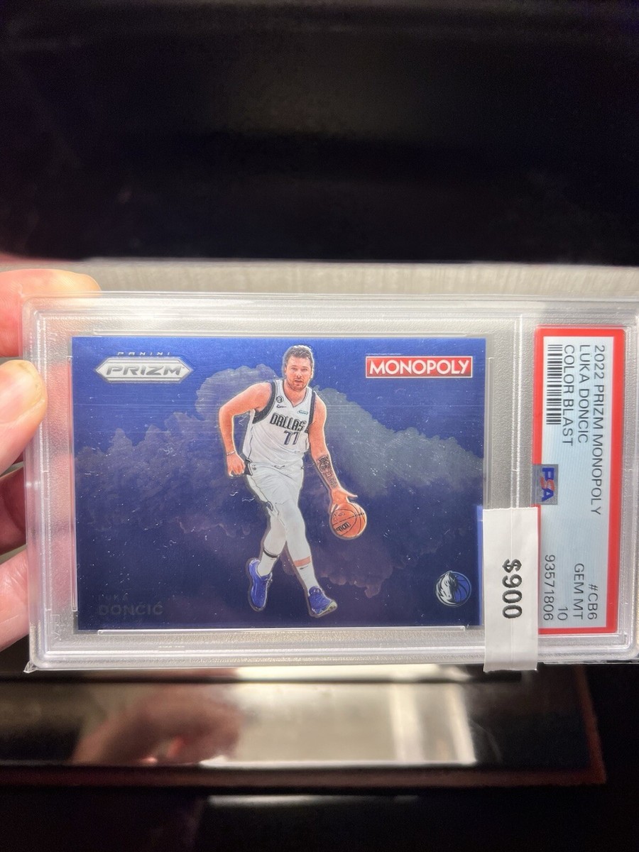 2022 Panini Prizm Monopoly Luka Doncic Color Blast SSP LAKERS PSA 
