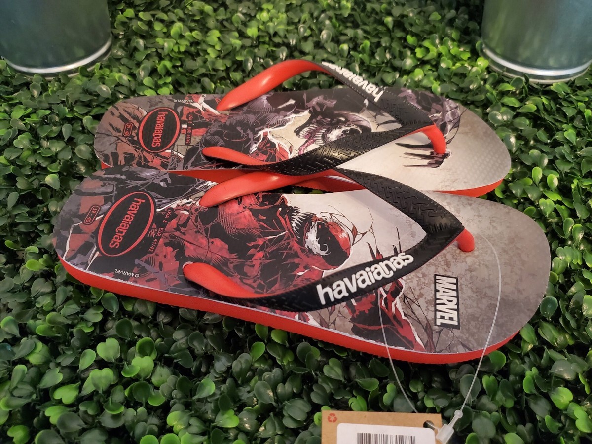 NWT Havaiana Men\'s Marvel Flip Flops, Size 6/7 Havaianas x Marvel ~ Venom vs Carnage Men main image 4