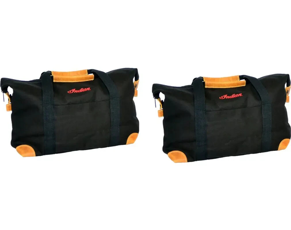 OEM Indian Motorcycle Deluxe Saddlebag Travel Bags in Black