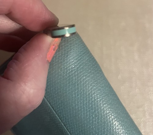 Tiffany & Co Blue Leather Zip Purse Wallet - Picture 8 of 18