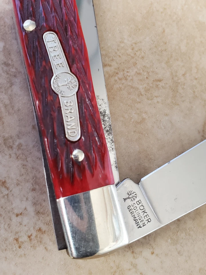 Совершенно классический карманный нож Boker Trapper 2525 SRB с красной костью SOLINGEN ГЕРМАНИЯ - Изображение 2 из 4