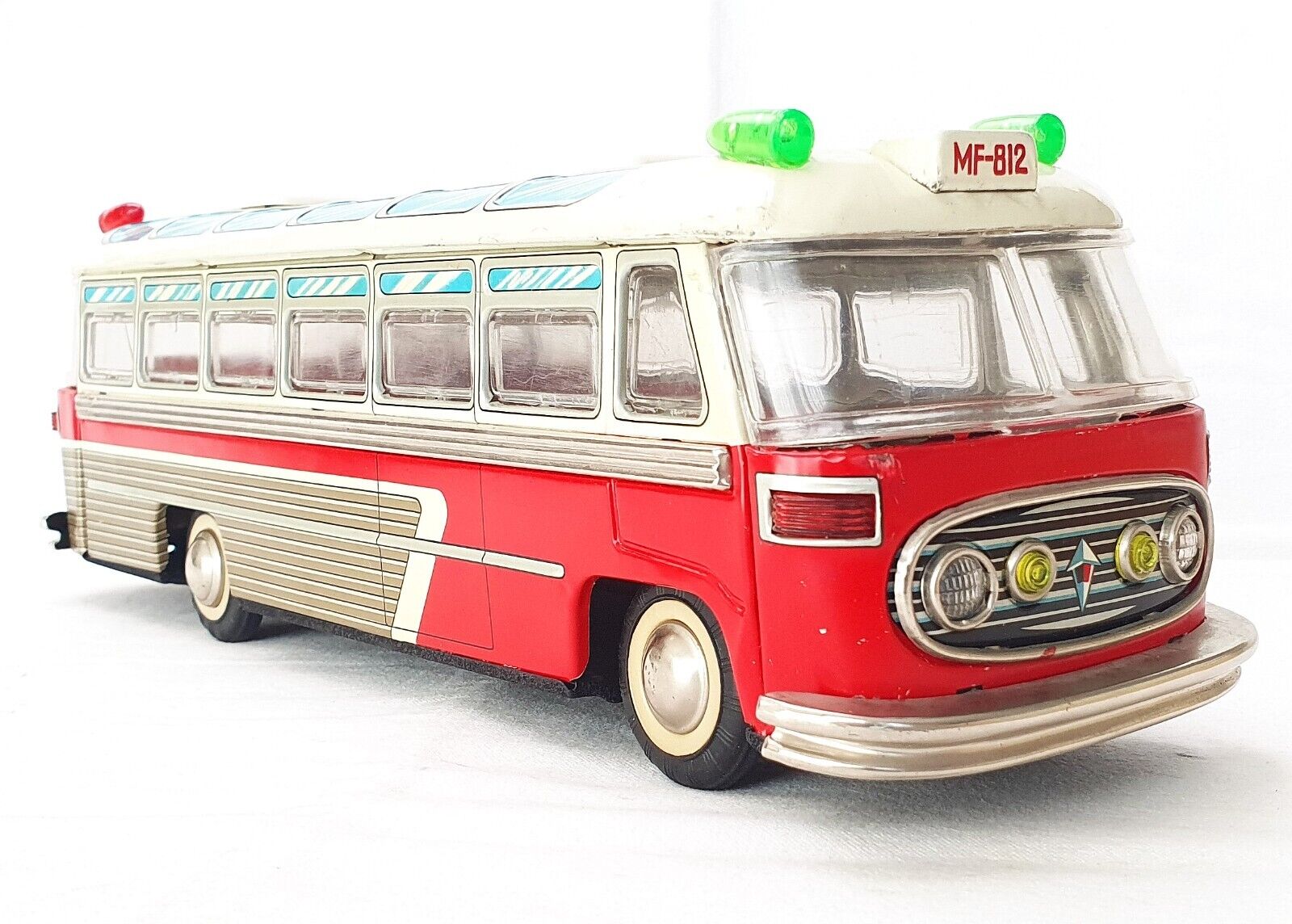 China MF-910 SHANGHAI AIRPORT LIMOUSINE SHUTTLE BUS Friction Tin Toy MB`58  Early