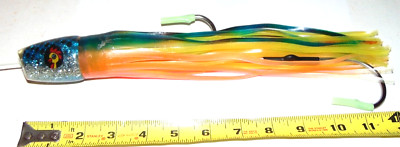 Vintage 12'' Slant Fishing Lure Big Game Trolling Tuna Marlin Mahi Rigged