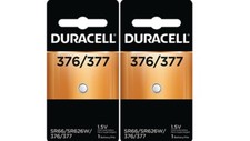 2 x 377 Duracell Button Cell Batteries 376, AG4, MA, SR626SW, SR66, G4, BA 