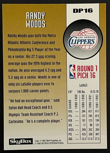 1992-93 Skybox - NBA Draft Pick - Singles - YOU PICK - VG / EX / NM-MT - Picture 31 of 63