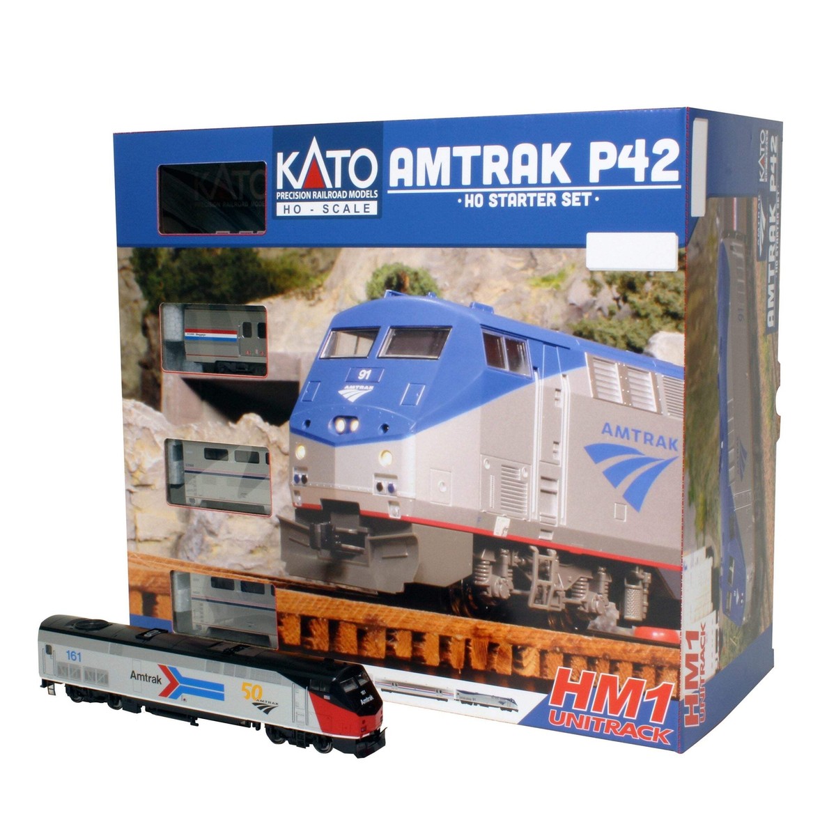 KATO 30-3003 HO Scale Amtrak P42 #161 50th Anniversary Train Set