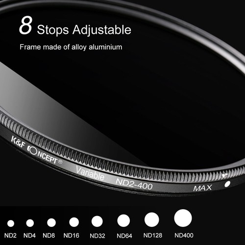 K&F Concept Variable Fader ND2-ND400 Filter 46mm - Picture 6 of 7
