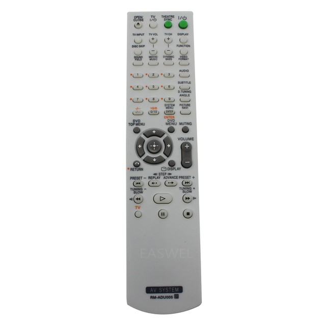 RMADU005 Remote for Sony DVD Home Theater System DAVDZ630 HCDDZ630