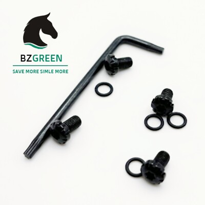 1911 Grips Screws, 4 Stainless Steel Screws, 4 O Rings, Torx Black