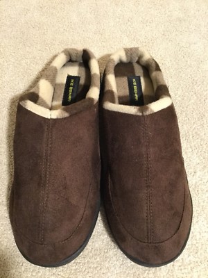 IKE BEHAR Men s Brown Memory Foam Insoles Slippers With Box. Sz Small (7-8). NEW