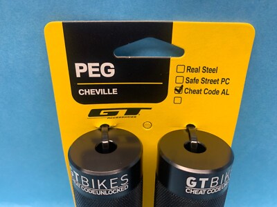 GT BMX Freestyle Flatland Black Aluminum Pegs 3/8'' GT