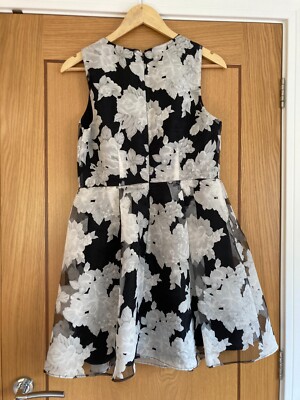 Black Grey Floral Dress UK M Forever 21