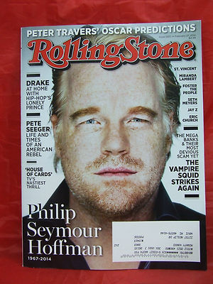 ROLLING STONE PHILLIP FEB 2014 PHILIP SEYMOUR HOFFMAN Death Drake Pete Seeger
