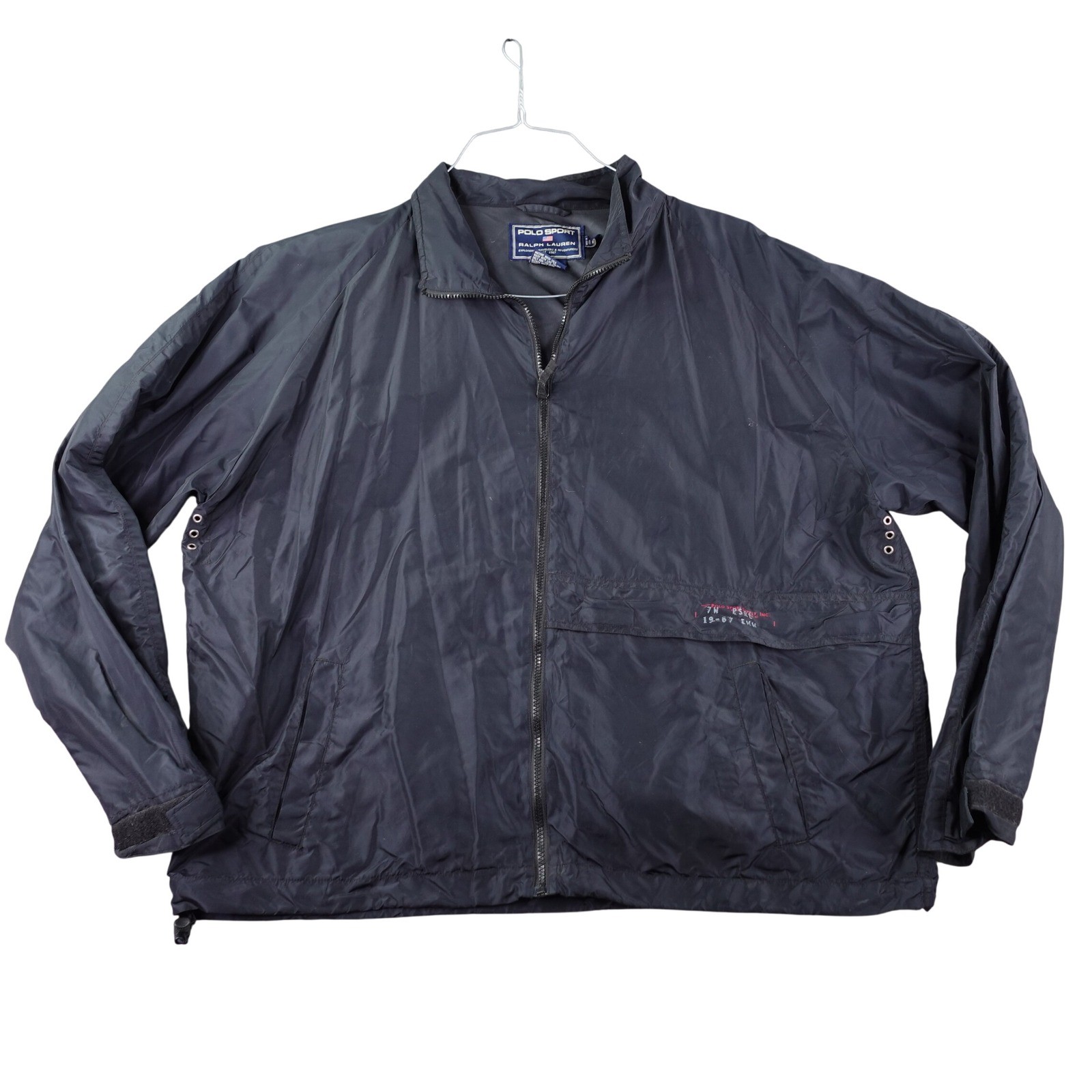 Polo Sport Ralph Lauren Windbreaker Mens XXL Black Explorers Adventurers 90s VTG