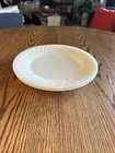 Fire King White Milk Glass Swirl 9" Dinner Plates Vintage Set Of 2