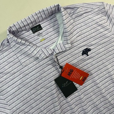 NWT Greg Norman Collection ML75 Play Dry Polo Shirt Men s Large Purple Paisley