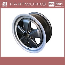 Alufelge 9x17 ET47 für PORSCHE 944 928 968 964 993 996 986 Fuchs MATTSCHWARZ