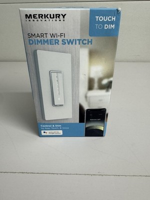 Merkury Innovations Dimmer Switch Smart Wifi Home Google Assist Alexa 2.4Ghz