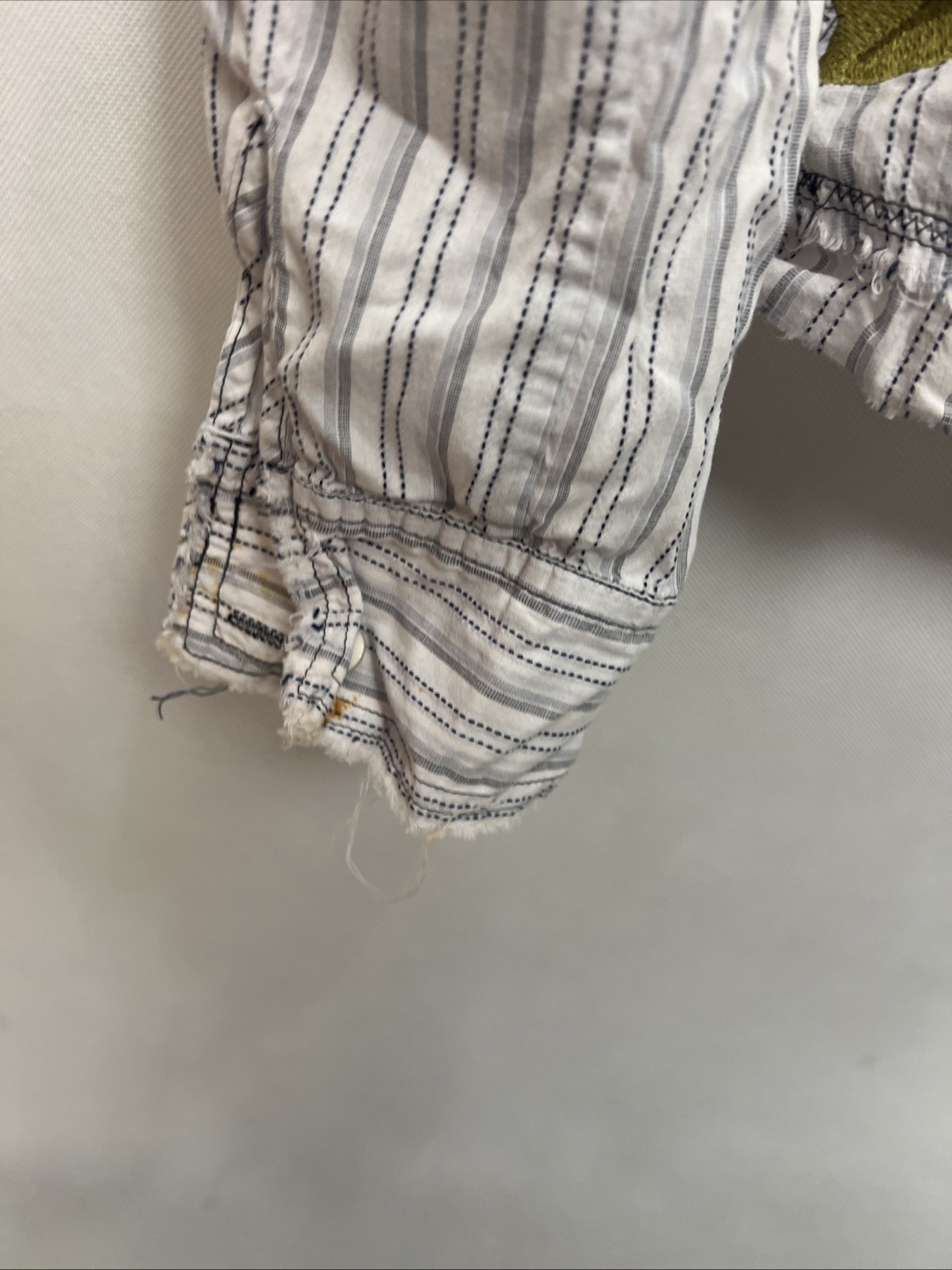 3J Workshop Johnny Was Button Down White Striped … - image 12
