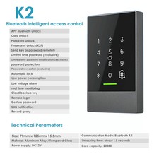 App Remote Door Access Control System Kit Touch Password 13.56Mhz RFID Bluetooth