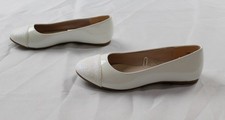 Children's Place Girl's Slip On Glitter Toe Ballet Flats EJ3 White US:11 EU:29