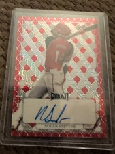 2022 Leaf PG Natl Showcase Base Auto Nolan Stevens Pre Prod Proof Mojo Red 1/1