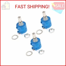HiLetgo 3pcs 3590S-2-103L 10K Ohm 10-Turn Rotary Wire Wound Precision Potentiome