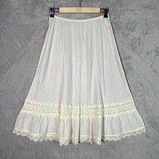 Vintage St Michael Ivory Cotton Blend Petticoat Underskirt Lace Prairie Cottage