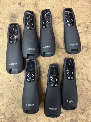 R400 Logitech Presenter Remote Control 7 Lot NO USB DONGLES Replacement Clicker 