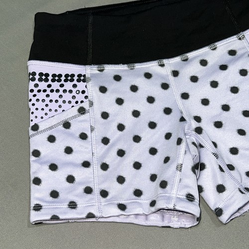 Women's Lululemon Purple Lilac Black Polka Dot Shorts Size 2 -4505 - Picture 2 of 19