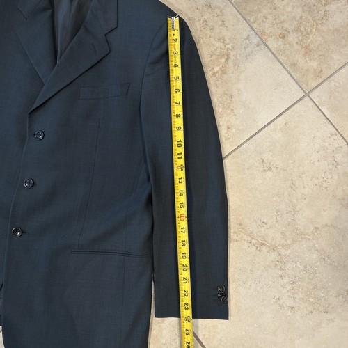 Armani Collezioni Blazer Men's 52R Grey Lana Wool 3 Button Sports Coat Italy - Picture 9 of 11