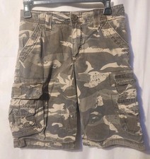 Lee Dungarees Boys Camo Cargo Shorts,100  Cotton Size 12, 28" Waist