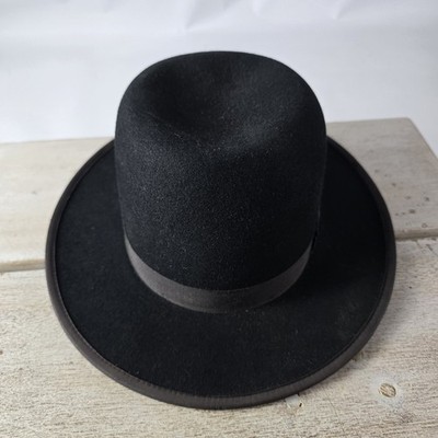 アーミッシュハットFlying Cloud Hat ブラックハット レショップ Flying Cloud Hat Handmade Amish Mens Hat Lancaster PA Size 7 GUC