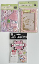 3 Pack Lot of Girl Dimensional Embellishments/Stickers for Scrapbooking NIP