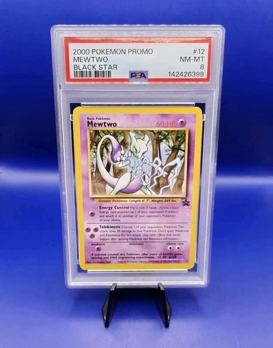 Mewtwo 12 Black Star Promo Pokemon Card WOTC TCG 2000 Pokémon Graded PSA 8