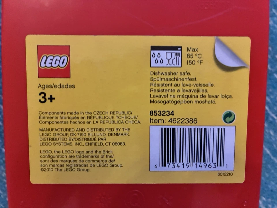 Red Lego 4003 Storage Brick 5 x 5 Storage Cube 4 Stud Case Container 853234 - Image 2 of 3