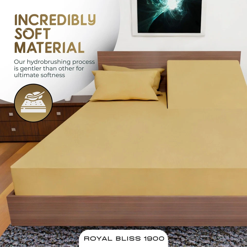 Sábana bambú algodón egipcio colección real dividida de primera calidad Split King 1900... Foto 2 de 4