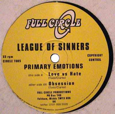 League Of Sinners - Primary Emotions (12'')