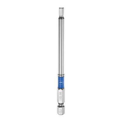 4mm Hex Impact Screwdriver Bits 1/4'' Hex-Shank 4'' Long Mirror Polish