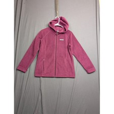 Columbia Girls Burgundy Full Zip Fleece Hoodie Jacket Solid Plum Activewear