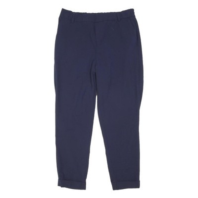 SAVIDA Damen Cotton Blend Navy Relaxierte Tapered Hose W32 L26 Casual
