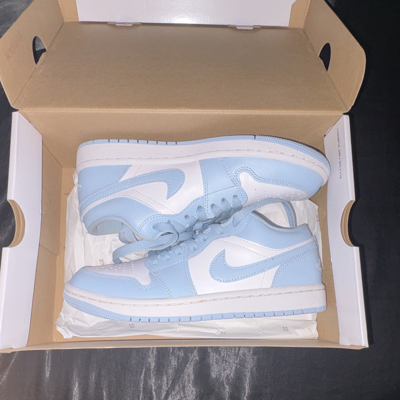 Jordan Air Jordan 1 Low Kids Blue/White Leather US 7 EU 38 DC0774-141